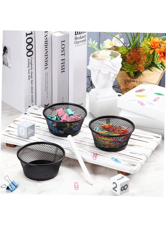 "Black Metal Mesh Multi-Purpose Office Clip Organizer – Paper Clip Holder and Desk Tool Organizer for Home, Office, and School" - Image 3